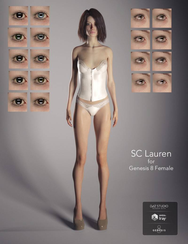 【Daz模型】DazStudio 高品质时尚女孩角色模型包 SC Lauren for Genesis 8 Female - R站|学习使我快乐！ - 2