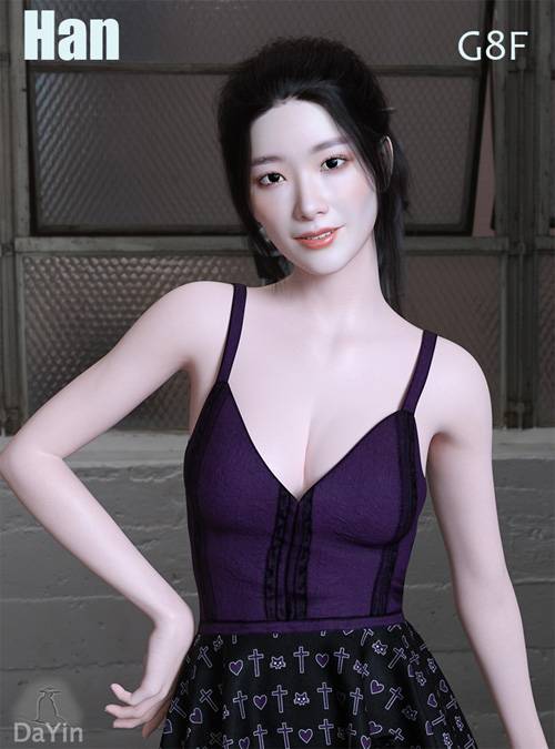 【Daz模型】DazStudio 高品质韩国美女角色模型包 DaYin Han For G8F - R站|学习使我快乐！ - 1