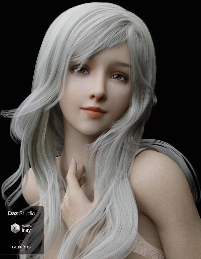 【Daz模型】DazStudio 高品质可爱的小姐姐角色模型包 Lancy Character with dForce Hair and Expressions for Genesis 8 Female (含角色、头发、扩展) - R站|学习使我快乐！ - 1
