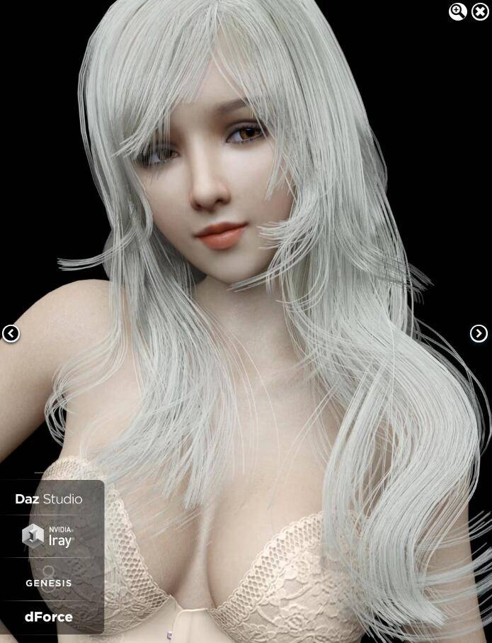 【Daz模型】DazStudio 高品质可爱的小姐姐角色模型包 Lancy Character with dForce Hair and Expressions for Genesis 8 Female (含角色、头发、扩展) - R站|学习使我快乐！ - 2
