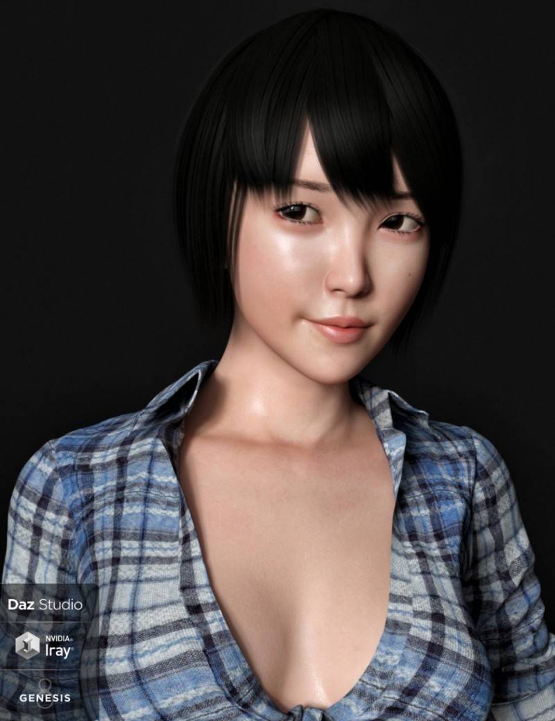 Daz模型】DazStudio 高品质亚洲小姐姐角色模型包Yuna Character and  image