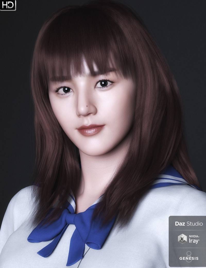 【Daz模型】DazStudio 高品质亚洲小姐姐角色模型包 Park HD for Genesis 8 Female - R站|学习使我快乐！ - 3