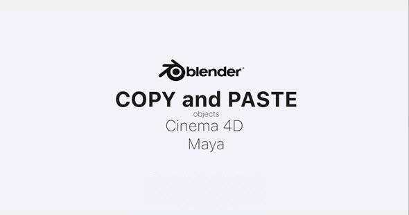 C4D插件：3D模型互导神器 Quick CopyPaste 支持(Blender, Maya, C4D)之间几何体模型互相复制粘贴 - R站|学习使我快乐！ - 1