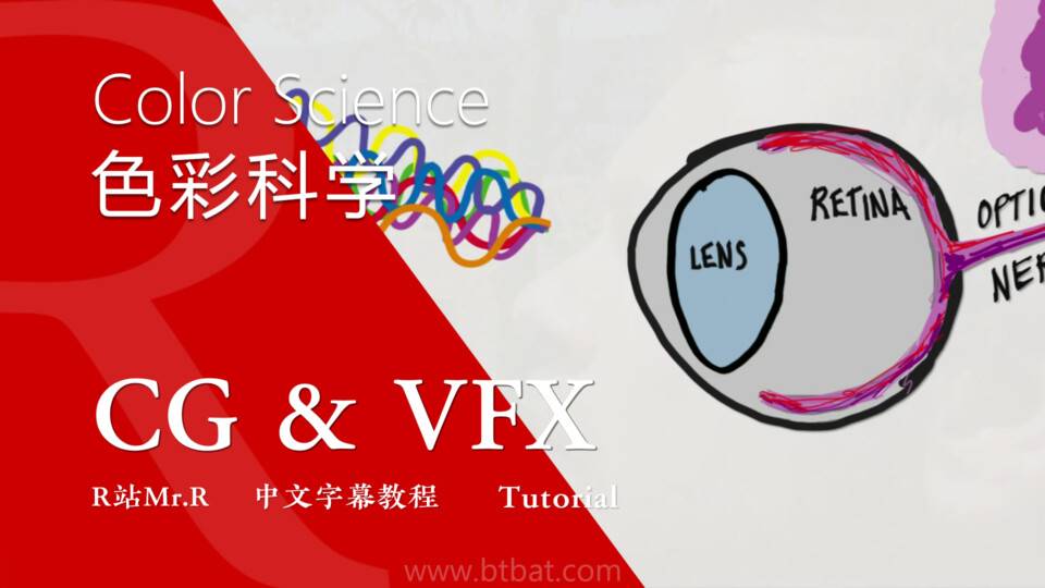 【R站译制】中文字幕 CG&VFX 《皮克斯色彩科学概述》光谱、RGB、HSL色彩模型、色彩校正等 (6节)  Color Science 视频教程 免费观看 - R站|学习使我快乐！ - 1