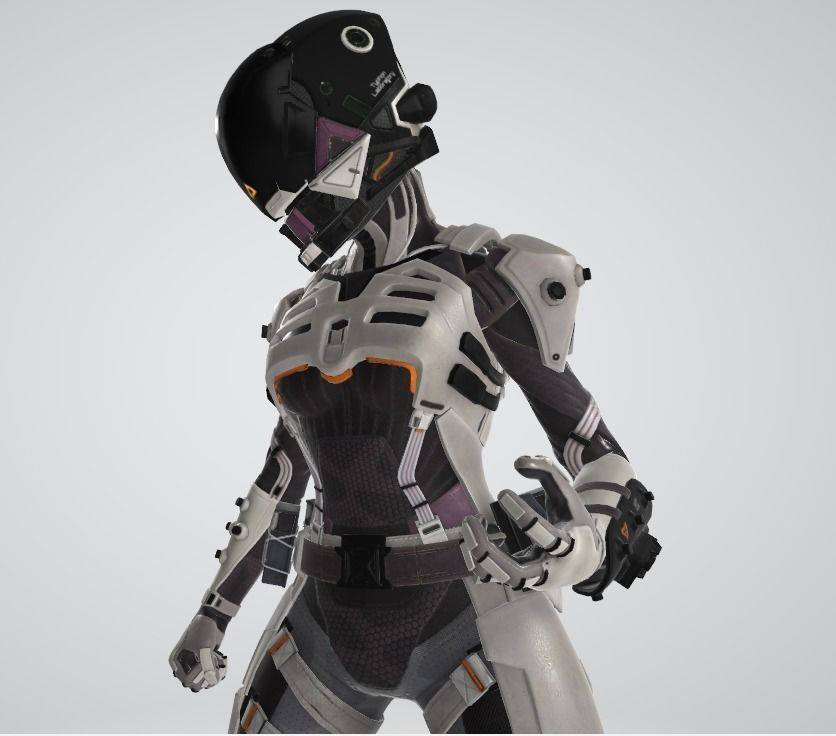 3D模型：魅影机甲战术忍者英雄三维模型 Wraith Cyber Ninja (FBX格式/含纹理贴图) 免费下载 - R站|学习使我快乐！ - 1
