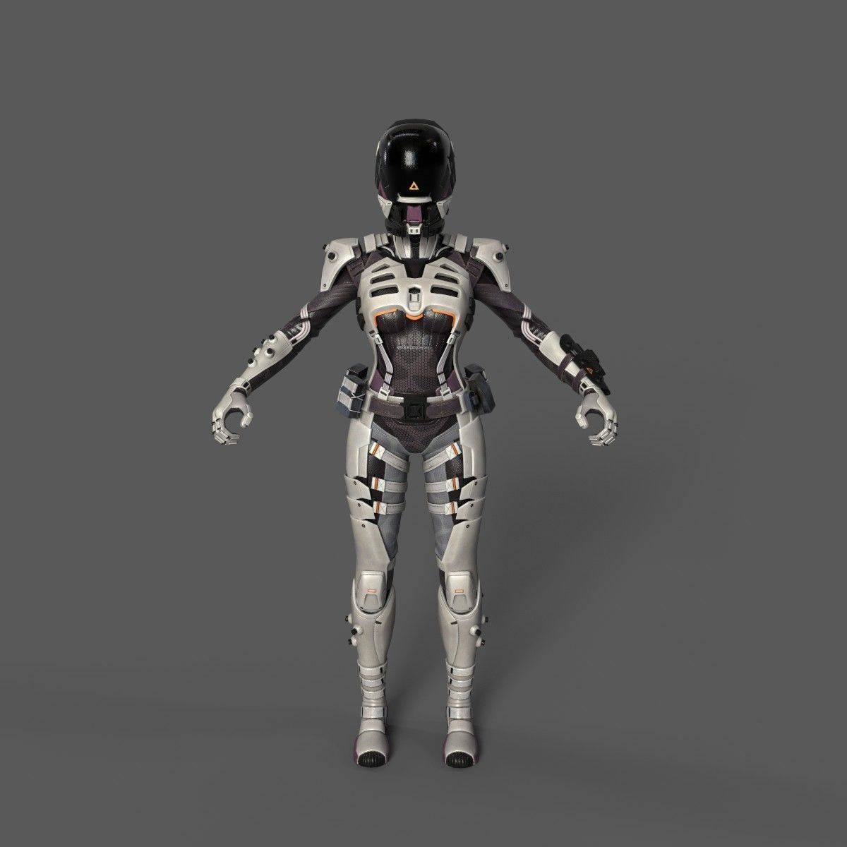 3D模型：魅影机甲战术忍者英雄三维模型 Wraith Cyber Ninja (FBX格式/含纹理贴图) 免费下载 - R站|学习使我快乐！ - 2