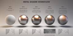 Arnold(C4DToA)阿诺德渲染教程(110) 真实材质宝典之金属材质工作流及参数设置参考